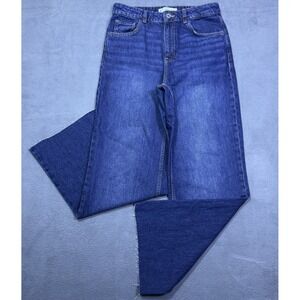 MNG Jeans Womens 6 (29x30) Highrise Wide Leg Dark Wash Hippie USA